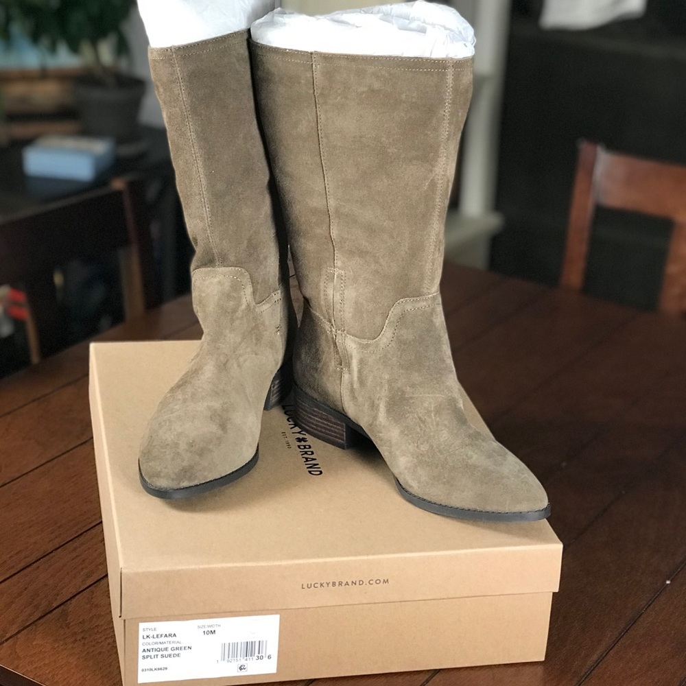 🌻HP!🌻Lucky Brand Lefara Boots, Antique Green(10)
